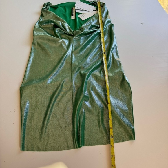 RN CONVERTIBLE Green Metallic Sleeveless Top Size S - Picture 8 of 9